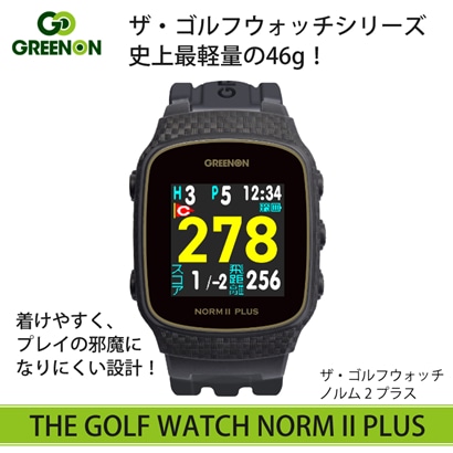 GREENON THE GOLF WATCH NORM II PLUS BLACK グリーンオン ゴルフ ウォッチ ノルム 2 プラス