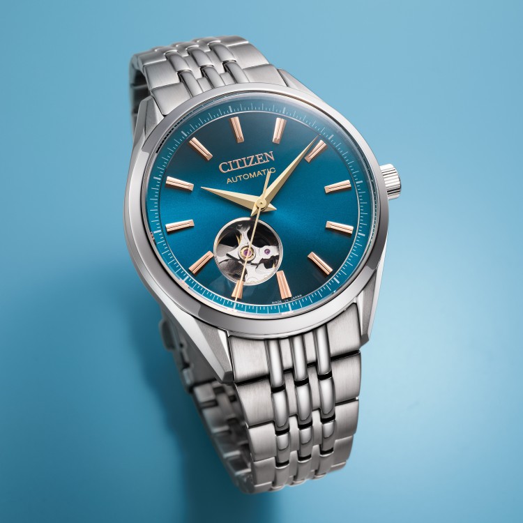 CITIZEN シチズン コレクション NH9111-54L 日本限定 「金碧珠」 テーマ メカニカル 自動巻 手巻き付き オープンハート 球面サファイア 10気圧防水 ステンレス メンズ 腕時計
