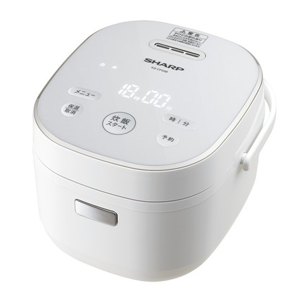 シャープ 炊飯器 3合炊き KS-CF05B-W ホワイト 北海道米3kg付き SHARP 炊飯ジャー 一人暮らし
