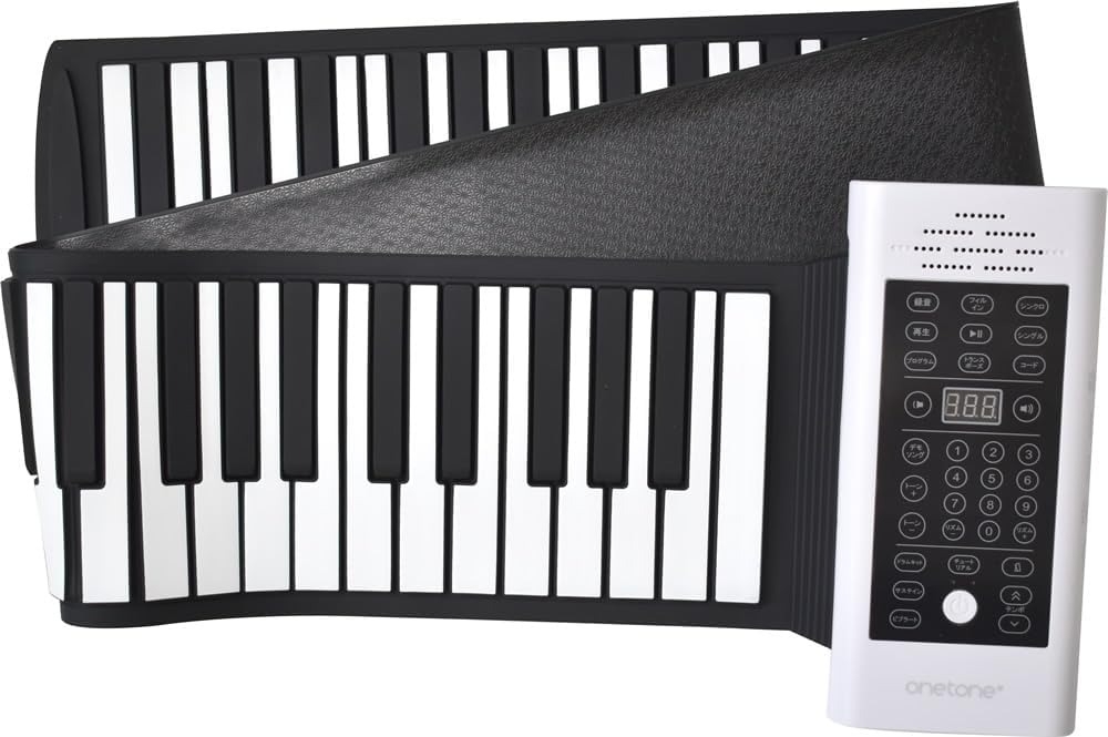 ONETONE ロールピアノ 88鍵盤 OTRP-88 ヘッドホン クロス付き 電子ピアノセット