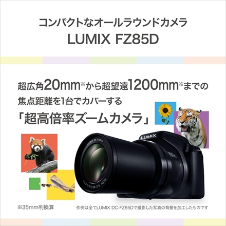 パナソニック デジタルカメラセット DC-FZ85D-K ブラック＆SD64GB＆くっつくクロス＆液晶保護フィルム＆クリーニングキット＆三脚