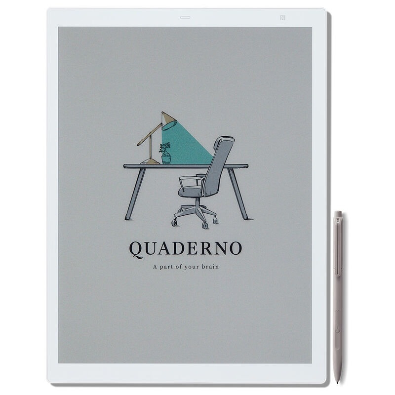 富士通 電子ペーパー クアデルノ QUADERNO A4 (Gen. 3C) フェルトケース グレー＆クリアファイル