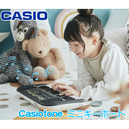 カシオ Casiotone ミニキーボード ブラック×ライトグレー SA-51＆収納ケース＆アダプター