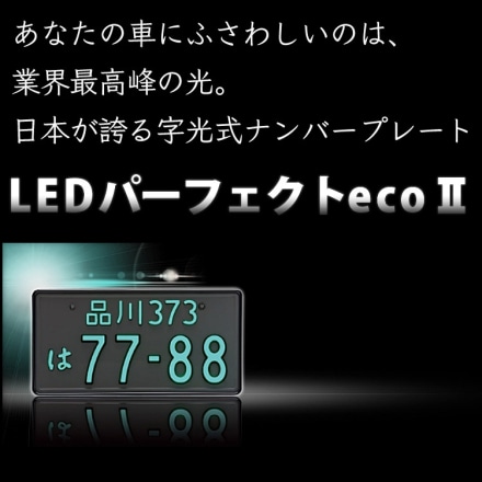 井上工業 字光式ナンバープレート シルバー LEDパーフェクトecoII 普通車対応 2468-12V-S 2枚セット