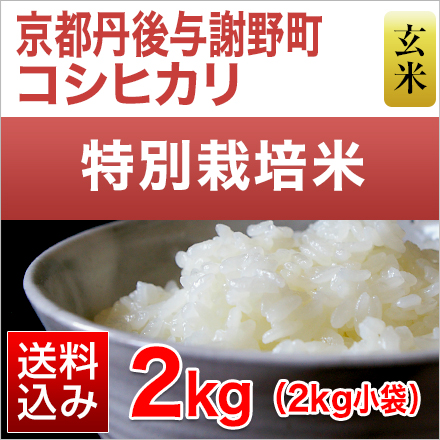 玄米 京都丹後与謝野町産 コシヒカリ 2kg 特別栽培米 令和5年産