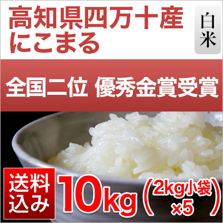 白米 高知四万十産 にこまる 10kg 2kg×5袋 特別栽培米 令和5年産