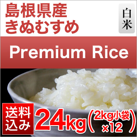 白米 プレミアムライスシリーズ 島根県産 きぬむすめ 24kg 2kg×12袋 令和7年産