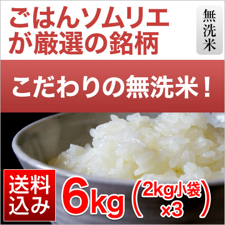 白米 くりやの無洗米 6kg 2kg×3袋 群馬県産 いなほっこり 令和6年産