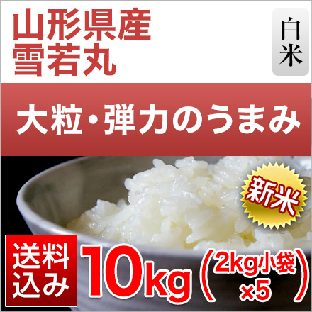 新米 白米 山形県産 雪若丸 10kg 2kg×5袋 特A評価 令和6年産