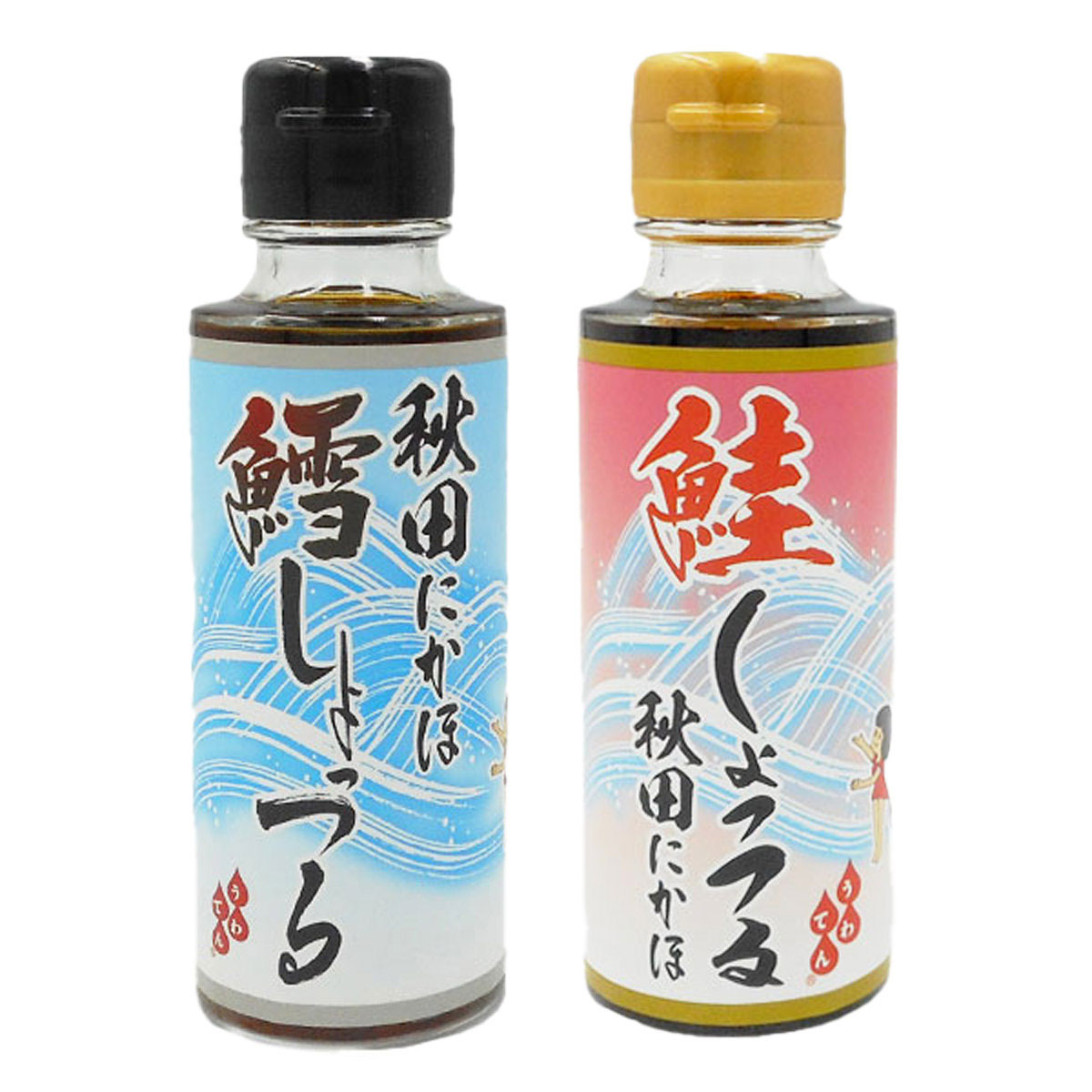 秋田 にかほ しょっつる 〔鱈しょっつる100ml・鮭しょっつる100ml〕 魚醤【沖縄県・離島 配送不可】