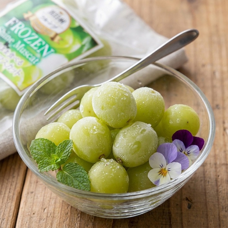 そのまま食べるシャインマスカット 〔120g×4〕 冷凍フルーツ【沖縄県・離島 配送不可】