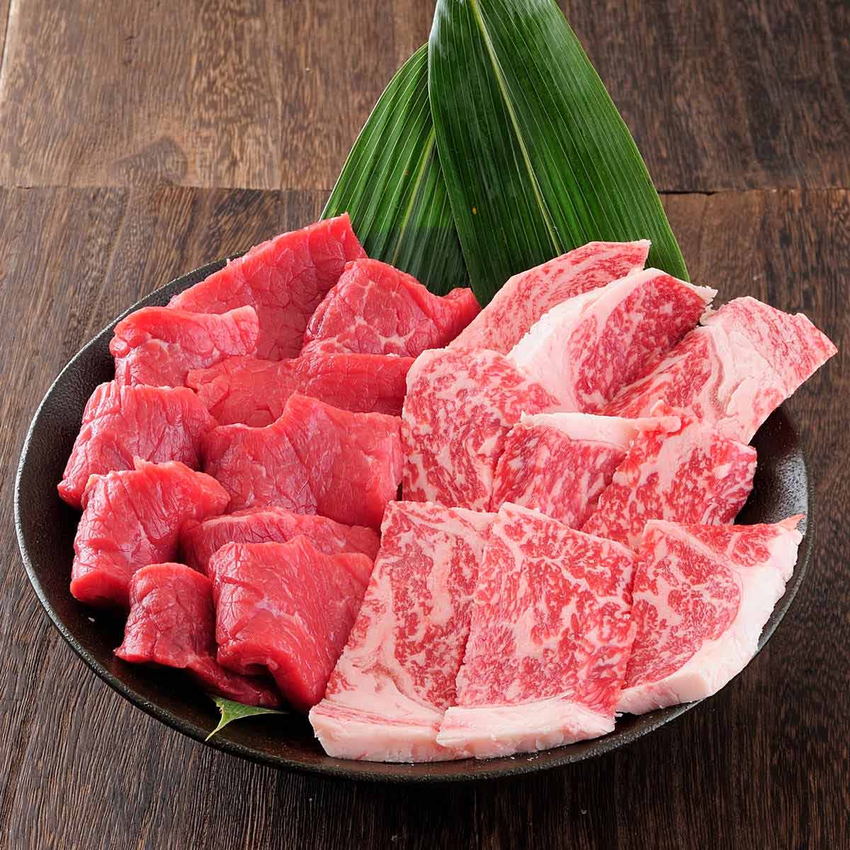 氷温(R)熟成牛 焼肉セット 〔もも・ロース各300g、牛脂×1〕 牛肉