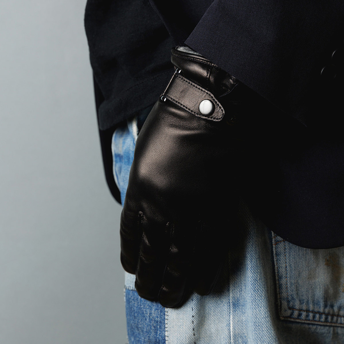 KURODA クロダ 男性用 Italian Sheep Belted- Touch Panel 〔手囲いサイズ：23cm/24cm〕 手袋 手囲い 23cm ： TAN