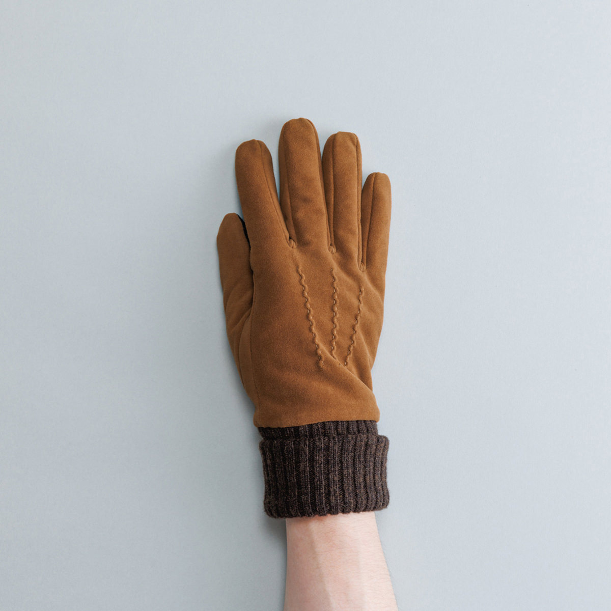 KURODA クロダ 男性用 ゴートスエードグローブ タッチパネル対応 〔手囲いサイズ：24cm〕 手袋 NV