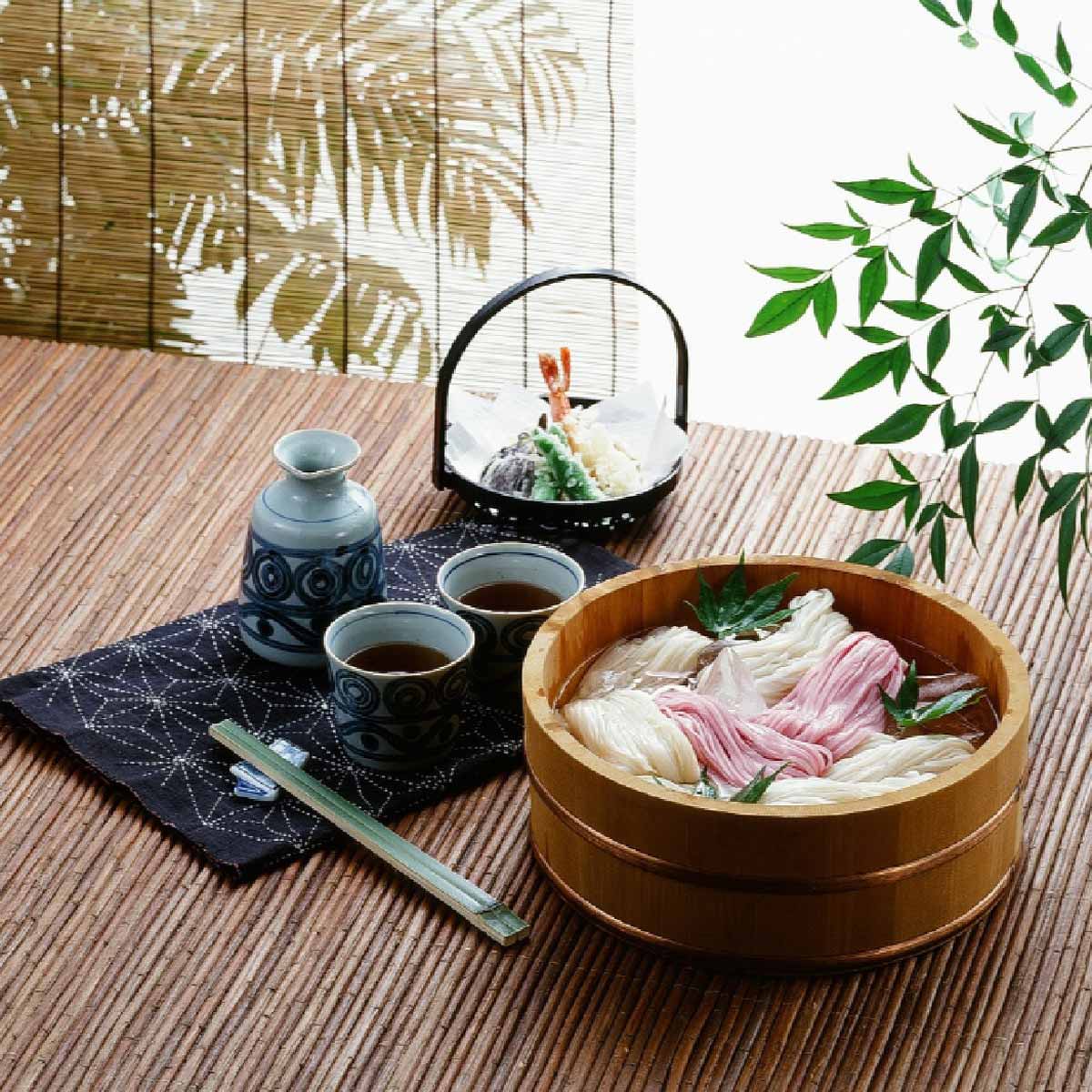 稲庭古来うどん 桜うどん 食べ比べ 〔うどん150g×2、桜うどん300g〕稲庭うどん 乾麺
