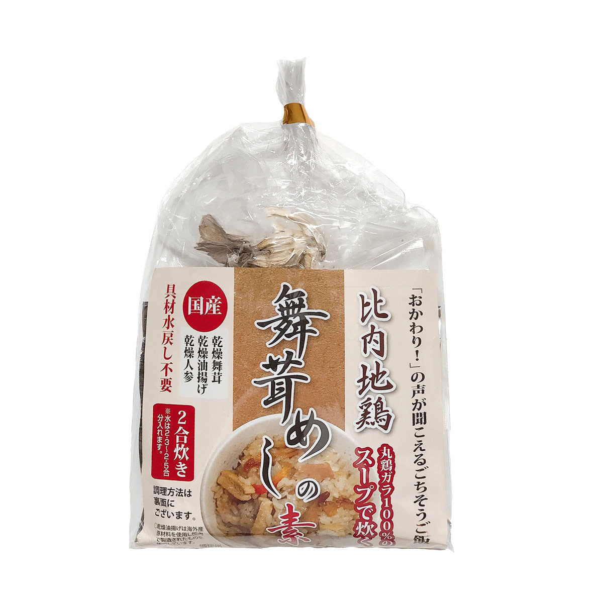 国産 比内地鶏スープで炊く 舞茸めしの素 2合用 〔(スープ70g、具材10g)×6袋〕 炊き込みご飯の素