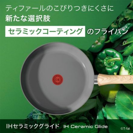 T-fal ティファール IHセラミックグライド アースグレー ディープパン 26cm C44277