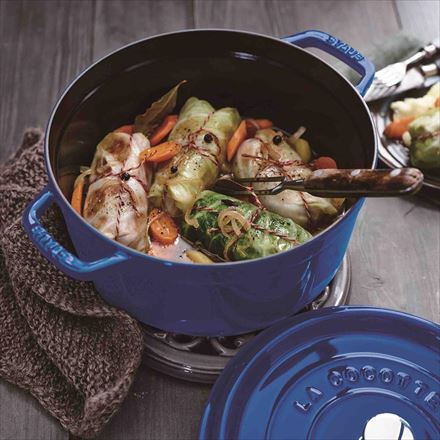 限定色 staub ストウブ ピコ・ココット ラウンド 18cm ロイヤルブルー