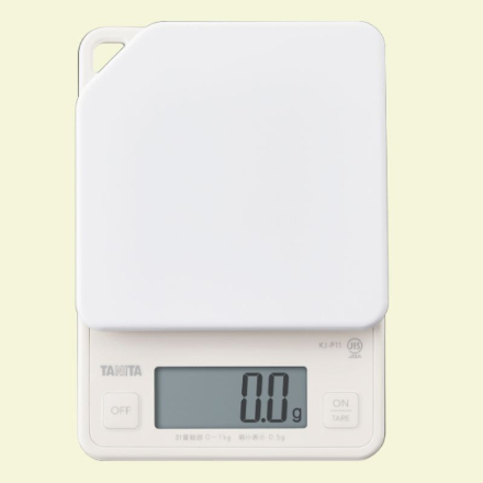 タニタ シンプルシリーズ デジタルクッキングスケール2kg アイボリー KJ-P21-IV