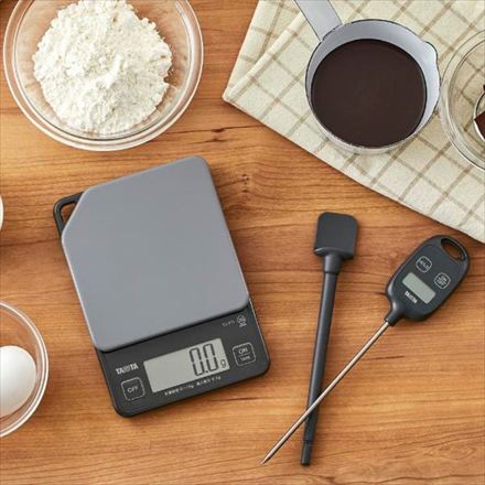 タニタ シンプルシリーズ デジタル温度計 ダークグレー TT-P01-DG