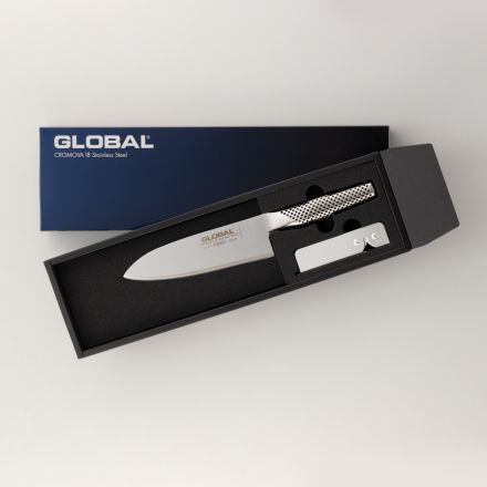 GLOBAL グローバル 三徳 16cm スピードシャープナーセット GST-A57