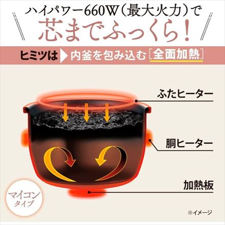 象印マホービン 極め炊き マイコン炊飯ジャー 5.5合 ホワイト NL-DB10-WA