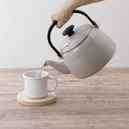 富士ホーロー コットンプラス ケトル 2.5L グレージュ CTP-2.5K.GG