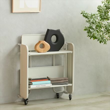 365methods HOME DECOR フォールディングトローリー ホワイト WK280087-1