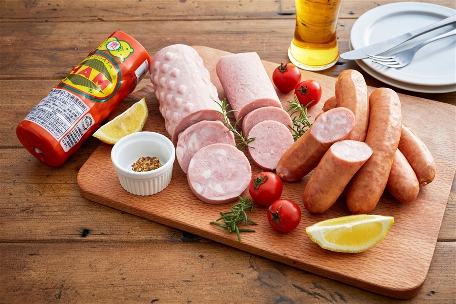 明方ハムセット 岐阜県産 明方ハム3本 醤油フランク 5本x2袋