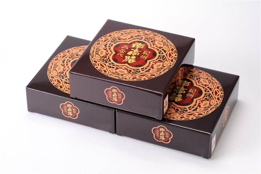 紀州みなべの南高梅 しそ漬梅 和歌山県産 塩分約13% 化粧箱入 400g×3箱