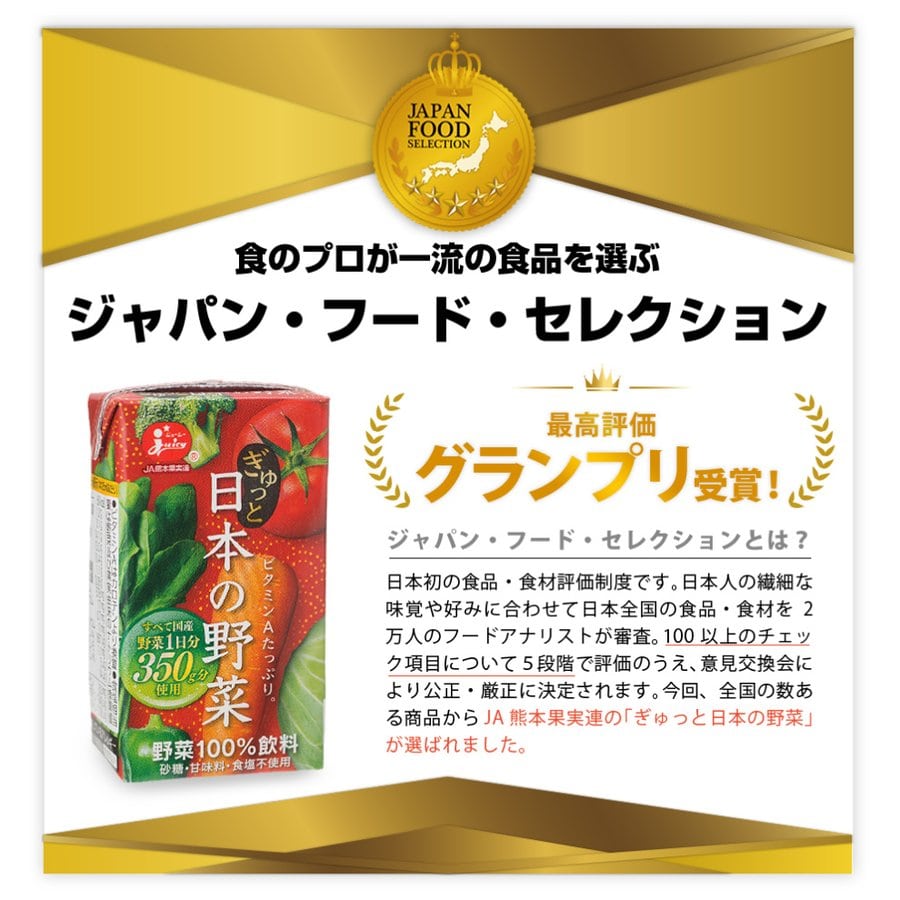 ジューシー ぎゅっと日本の野菜 国産野菜ジュース 125ml×24