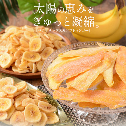 バナナチップス＆ソフトマンゴー 500g ドライフルーツ