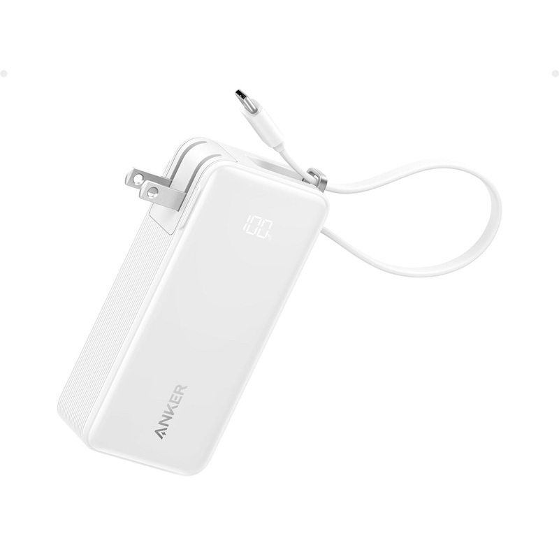 アンカー ANKER Power Bank (10000mAh Fusion Built-In USB-C ケーブル) ブラック A1637N11