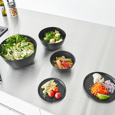 tower タワー 傾けて混ぜやすい調理ボウル 5点セット 電子レンジ対応 ホワイト 1393