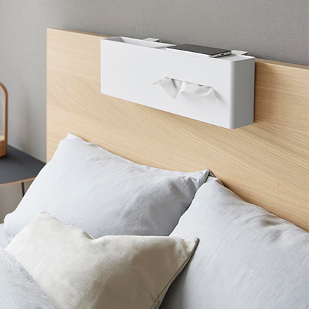 tower タワー 引っ掛けティッシュケース＆ダストボックス ブラック 1459