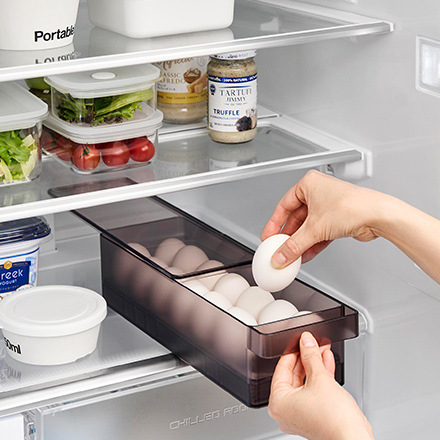 tower タワー 冷蔵庫中蓋付き卵ケース ホワイト 1481