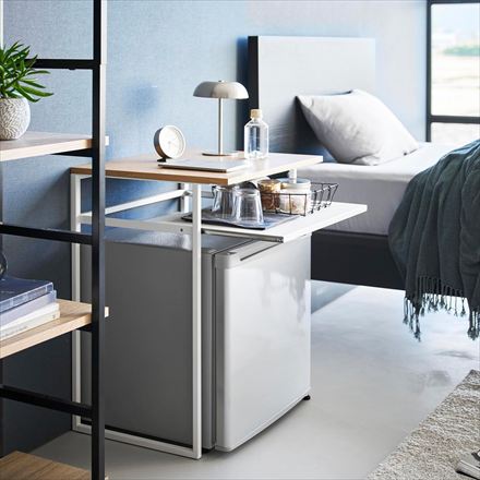 tower タワー 引き出し付き冷蔵庫上ラック 45L用 ブラック 1488