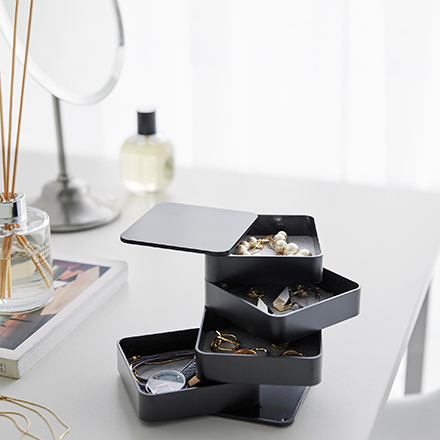 tower タワー アクセサリートレー ４段 スクエア ホワイト 1753