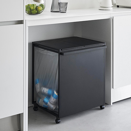 tower 蓋付き目隠し分別ダストワゴン タワー 45L 2分別 ホワイト 1820