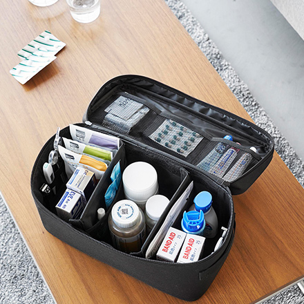 tower タワー 救急バッグ 仕切り付き ライトグレー 1848