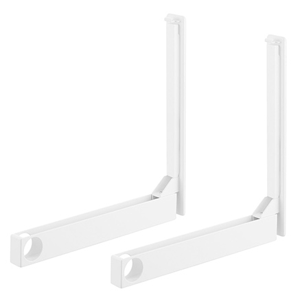 tower タワー ウォール折り畳み物干し竿ホルダー 2個組 石こうボード壁対応 ホワイト 1921