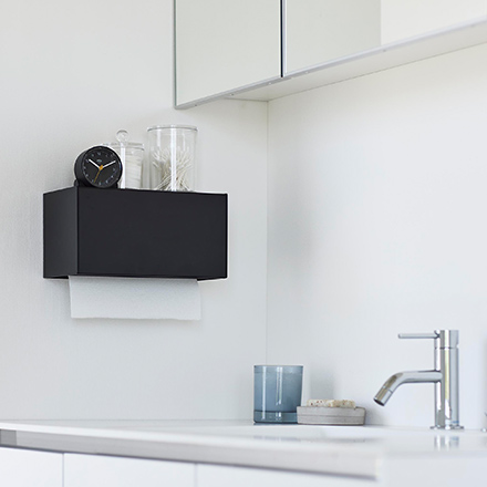 tower タワー 石こうボード 壁対応トレー付きペーパータオルディスペンサー ホワイト 2003