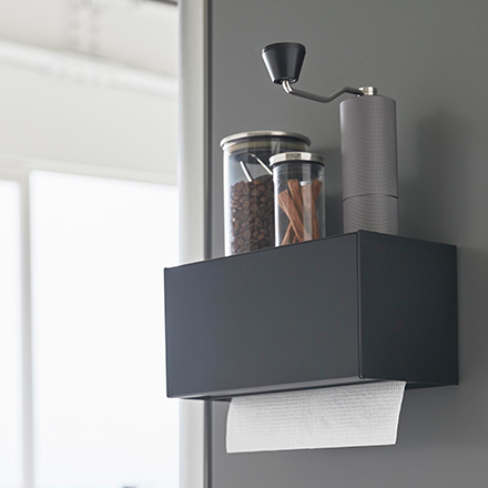 tower タワー マグネットトレー付きペーパータオルディスペンサー ホワイト 2192