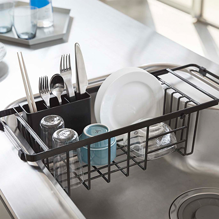 tower タワー 伸縮水切りワイヤーバスケット ホワイト 3492