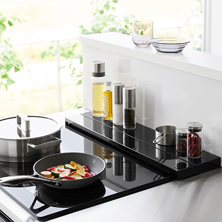 tower タワー 奥行伸縮排気口カバー 60cmコンロ用 ホワイト 4562