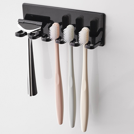 TOWER タワー マグネットバスルーム歯ブラシホルダー 5連 ホワイト 4696