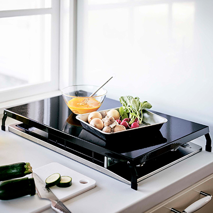 tower タワー折り畳みガスコンロカバー ワイド ホワイト 4922