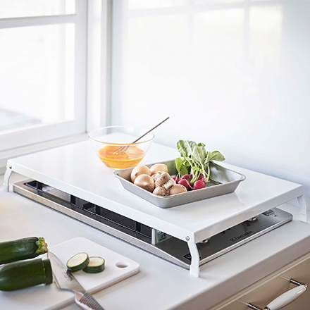 tower タワー折り畳みガスコンロカバー ワイド ブラック 4923