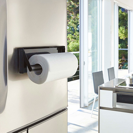 tower タワー 片手でカットマグネットキッチンペーパーホルダー ホワイト 4941