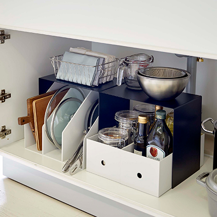 tower タワー 収納ボックス上ラック 2個 ホワイト 5037